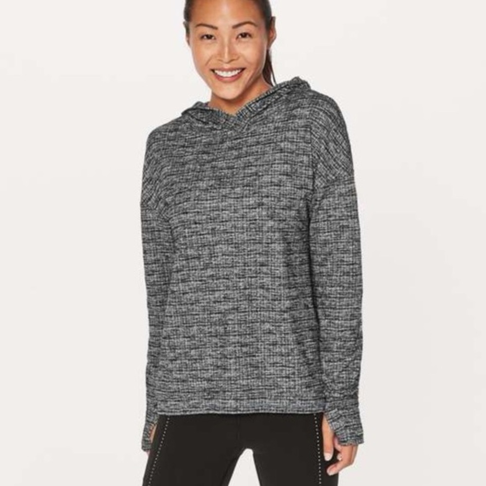 EUC Lululemon Athletica Extra Mile Hoodie Knit Top - Size 4